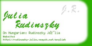 julia rudinszky business card